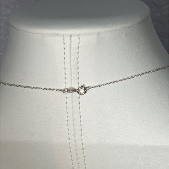 Sterling Silver Angel Hearts Pendant 20" Chain Necklace Marked 925 IBB Thailand - Picture 2 of 11